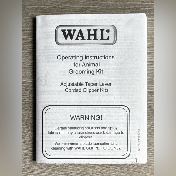 Wahl Precision Premium Smooth Cut Pet Grooming Clippers Model PCMC-2 - Picture 7 of 8